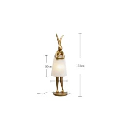 Lampa podłogowa ANIMAL RABBIT 150 cm złota