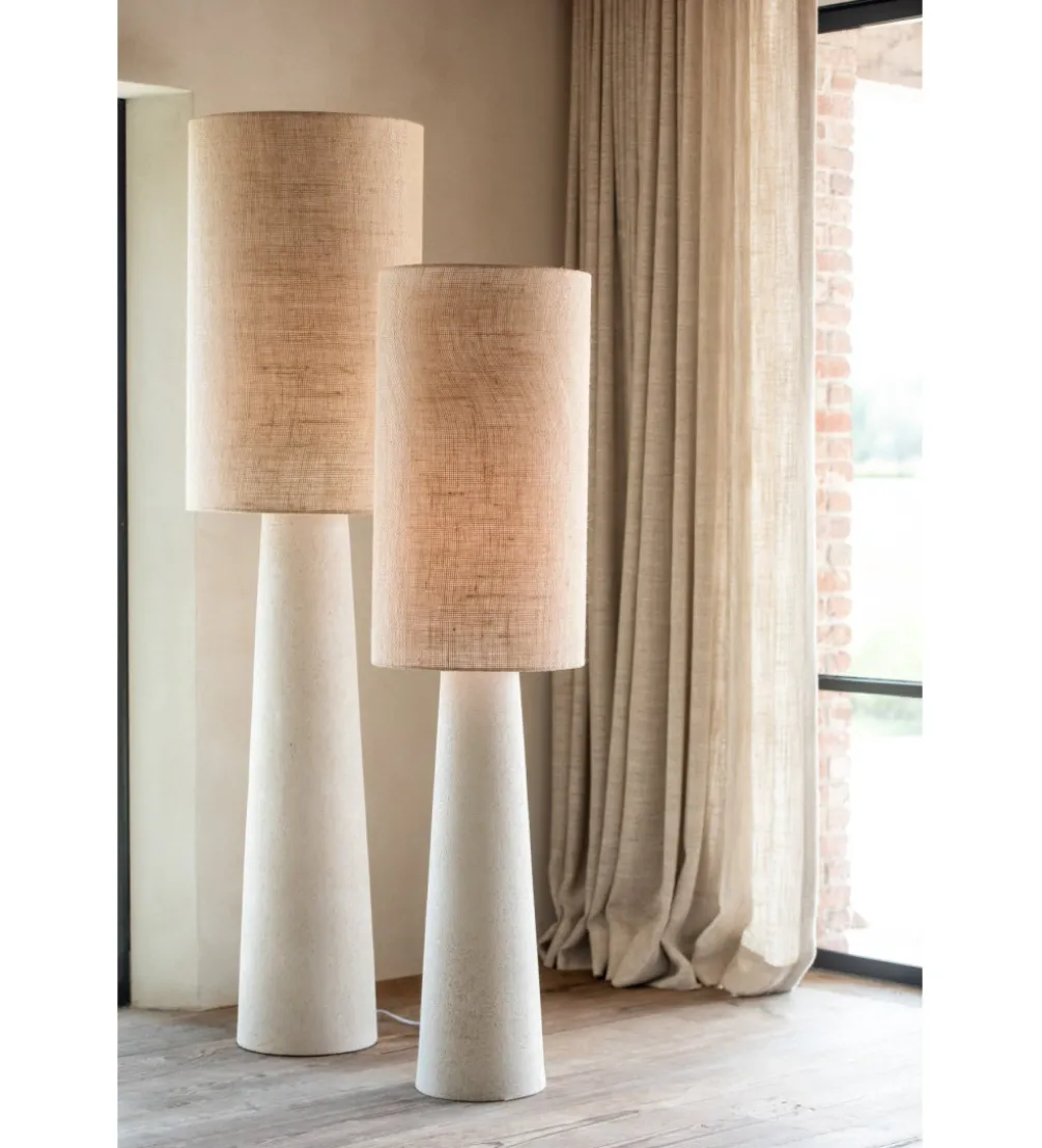 Lampa podłogowa AVA 140 cm naturalna biała