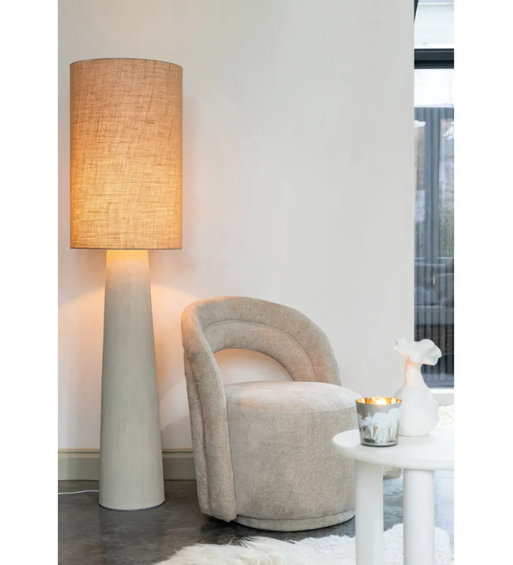 Lampa podłogowa AVA 140 cm naturalna biała