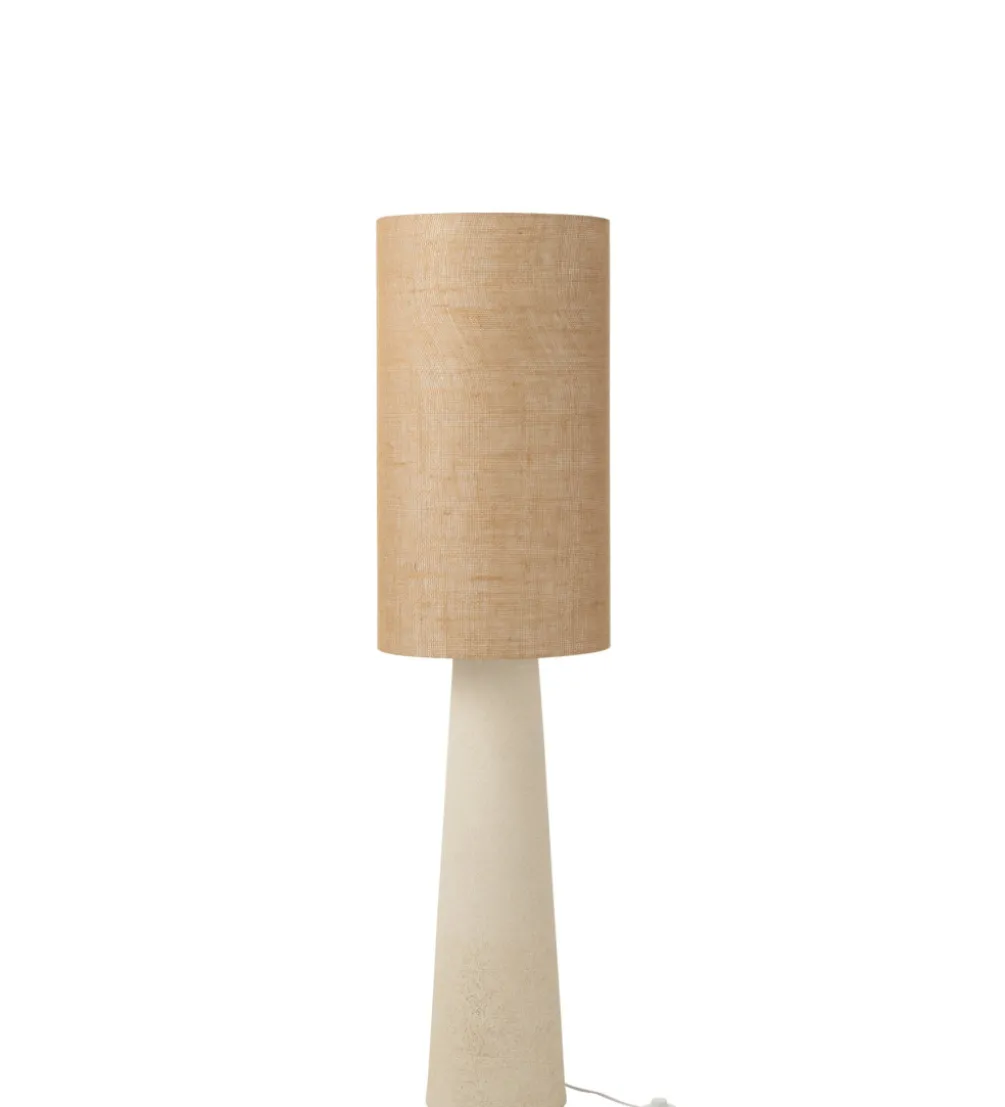Lampa podłogowa AVA 140 cm naturalna biała