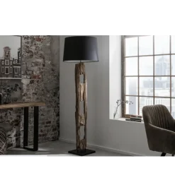 Lampa podłogowa BARRACUDA 177 cm czarna