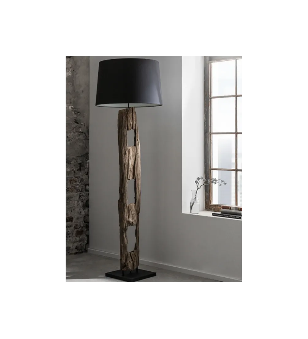 Lampa podłogowa BARRACUDA 177 cm czarna
