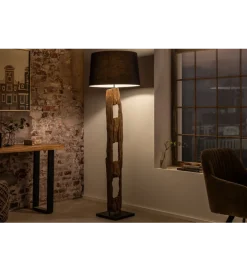Lampa podłogowa BARRACUDA 177 cm czarna