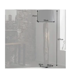 Lampa podłogowa BARRACUDA 177 cm czarna