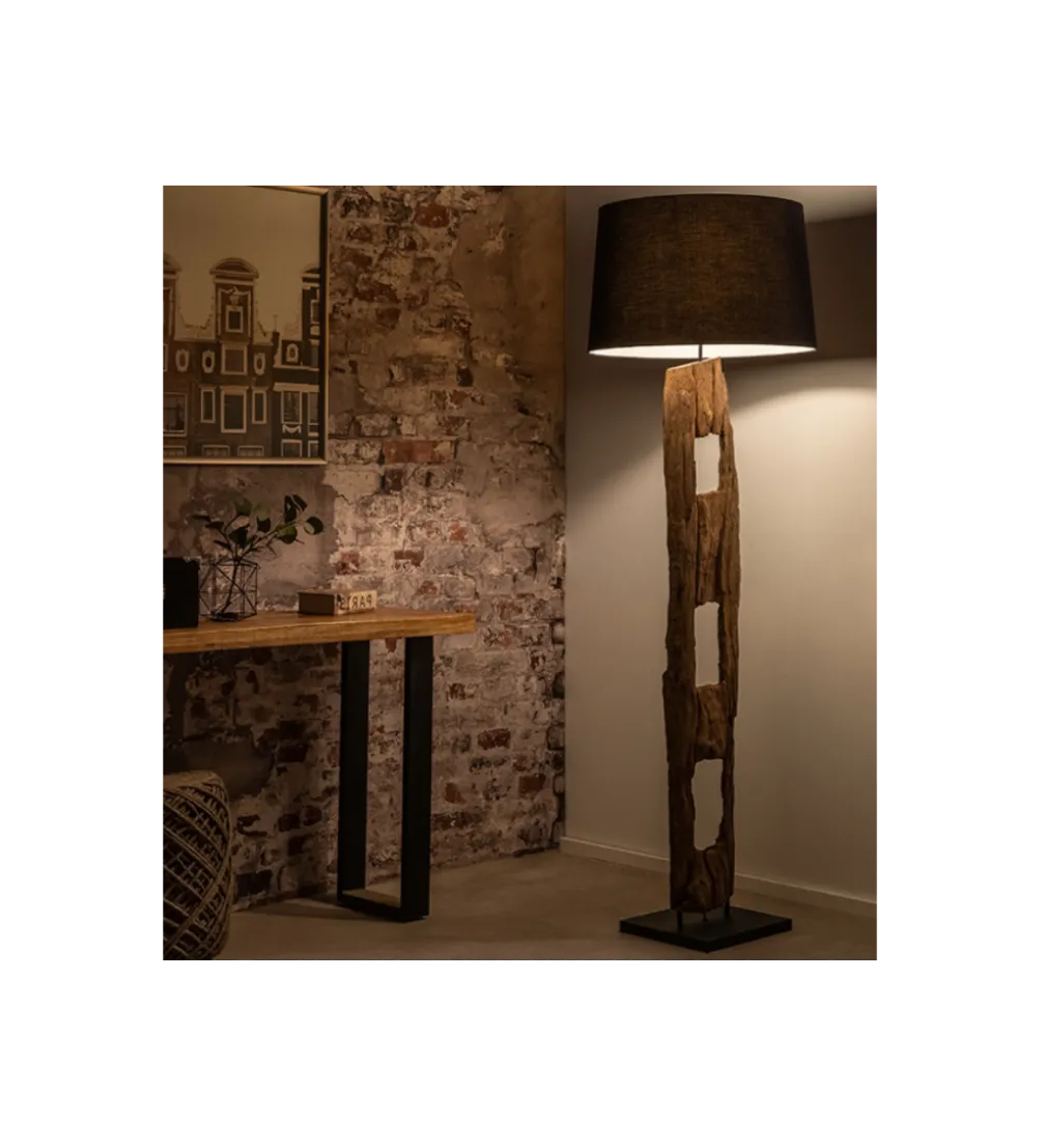 Lampa podłogowa BARRACUDA 177 cm czarna
