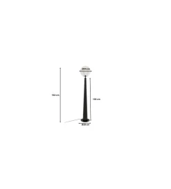Lampa podłogowa DISCO BALL 163 cm czarna