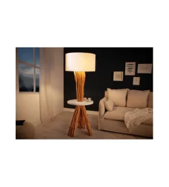 Lampa podłogowa Driftwood 153 cm biała