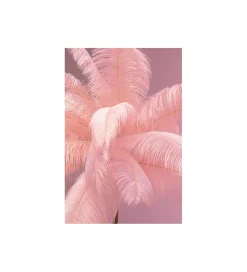 Lampa podłogowa FEATHER PALM 165 Cm  Pióra różowa
