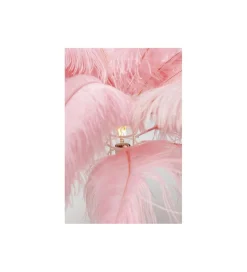 Lampa podłogowa FEATHER PALM 165 Cm  Pióra różowa