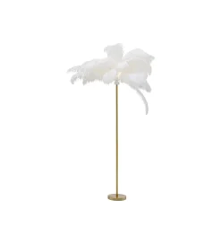 Lampa podłogowa FEATHER PALM 165 Cm Pióra biała