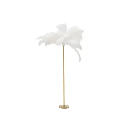 Lampa podłogowa FEATHER PALM 165 Cm Pióra biała