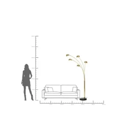 Lampa podłogowa FIVE FINGERS 215 cm złota