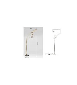 Lampa podłogowa FIVE FINGERS 215 cm złota