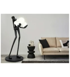 Lampa podłogowa HUMAN 180 cm czarna