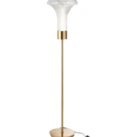 Lampa podłogowa KLER LED 155 cm złota