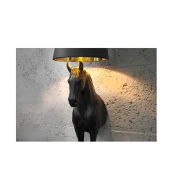 Lampa podłogowa Koń Horse Black Beauty czarna