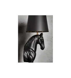 Lampa podłogowa Koń Horse Black Beauty czarna