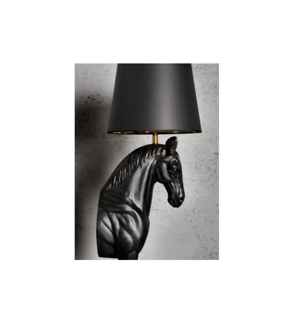 Lampa podłogowa Koń Horse Black Beauty czarna