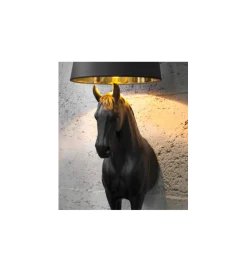 Lampa podłogowa Koń Horse Black Beauty czarna