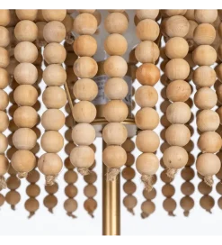 Lampa podłogowa KORGAL 152 cm naturalna złota
