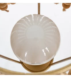 Lampa podłogowa KORGAL 152 cm naturalna złota