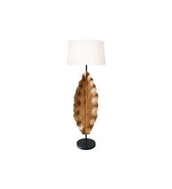 Lampa podłogowa LEAF 130 cm drewno teak