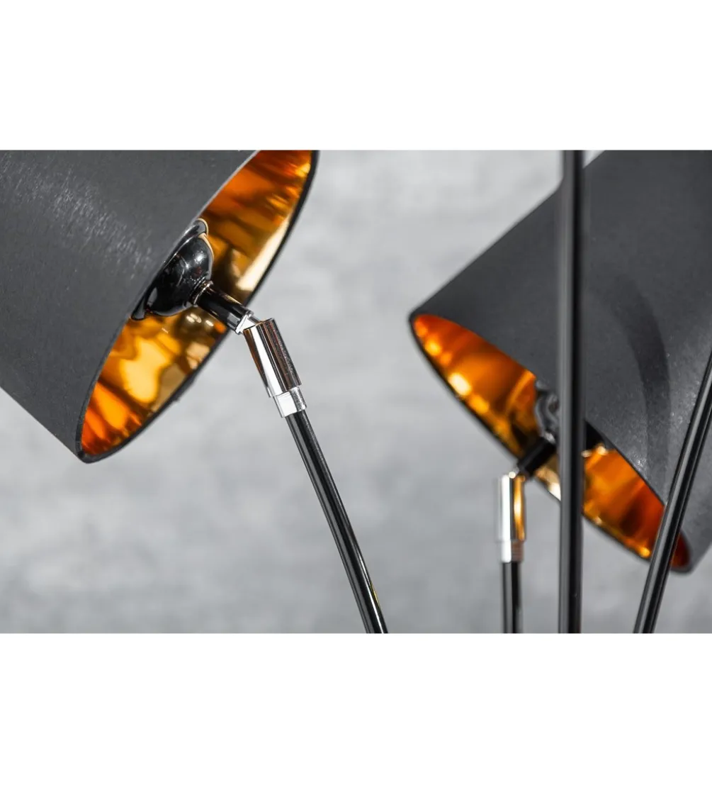 Lampa podłogowa Levels 178 cm czarno złota