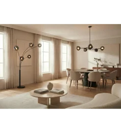 Lampa podłogowa LIQUID DIAMOND 202 cm szara
