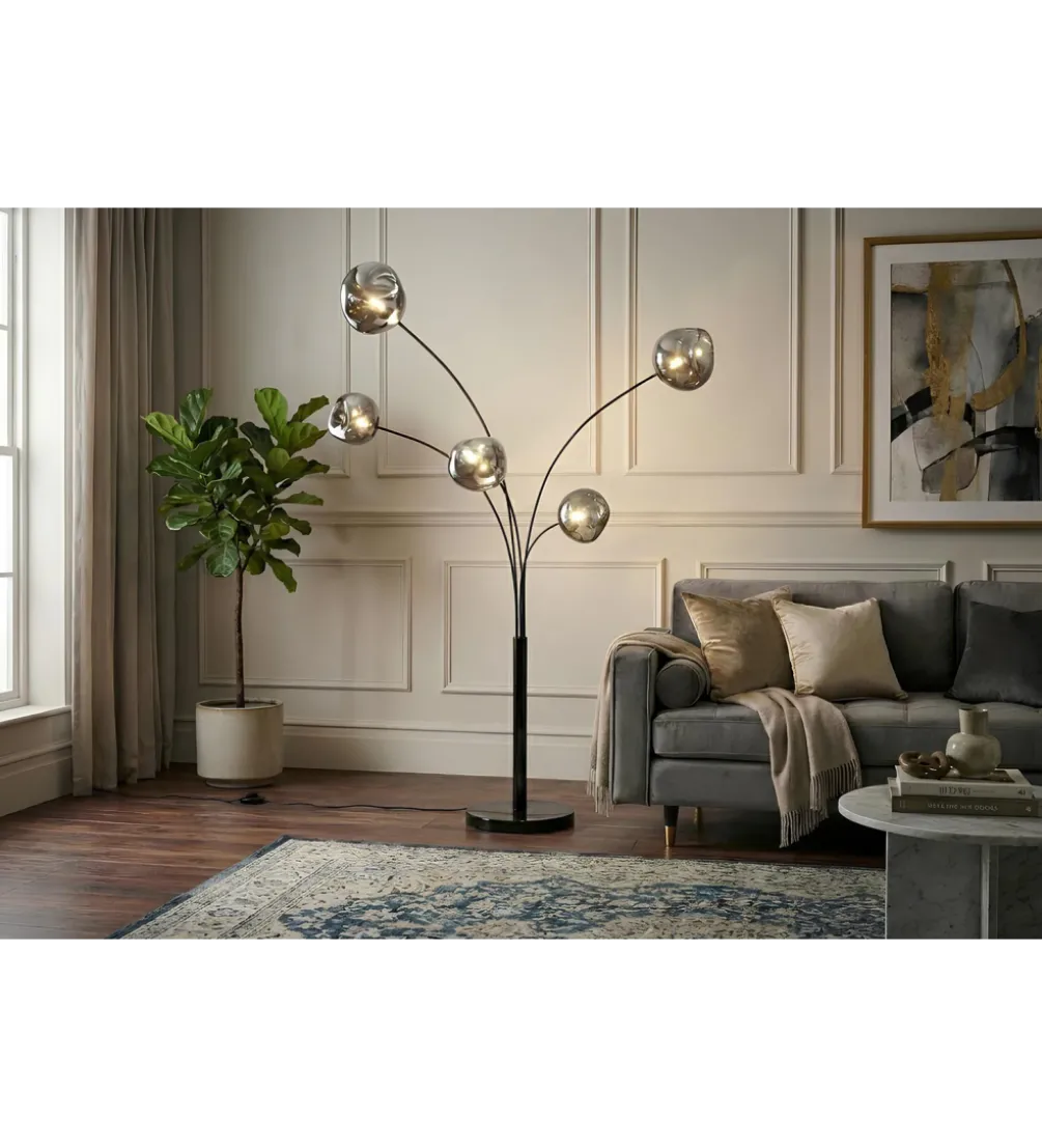 Lampa podłogowa LIQUID DIAMOND 202 cm szara