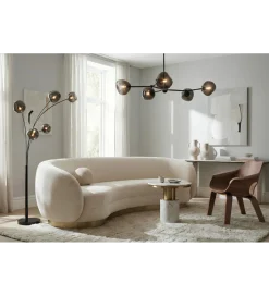 Lampa podłogowa LIQUID DIAMOND 202 cm szara