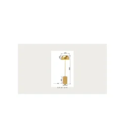 Lampa podłogowa LOUNGY 160 cm złota