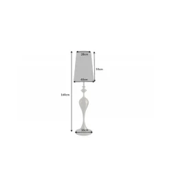 Lampa podłogowa Lucie 160 cm czarno złota