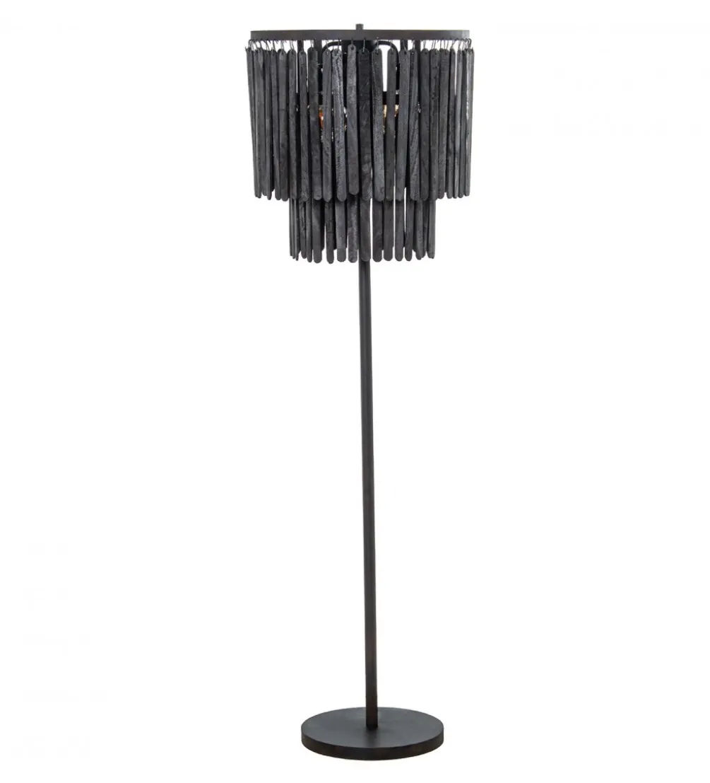 Lampa podłogowa LUTER 148 cm czarna