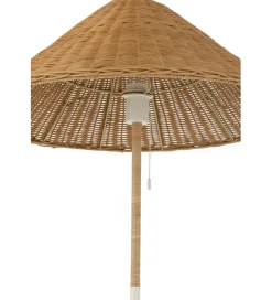 Lampa podłogowa MERTAN 154 cm rattan biała