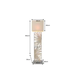 Lampa podłogowa OMAR 165 cm beżowa