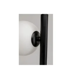 Lampa podłogowa SCALA BALLS 160 cm czarna z mlecznymi kloszami
