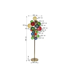 Lampa podłogowa SCALA BALLS 169 cm