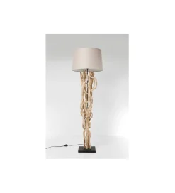 Lampa podłogowa SCULTRA drewno akacja