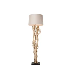 Lampa podłogowa SCULTRA drewno akacja