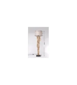 Lampa podłogowa SCULTRA drewno akacja