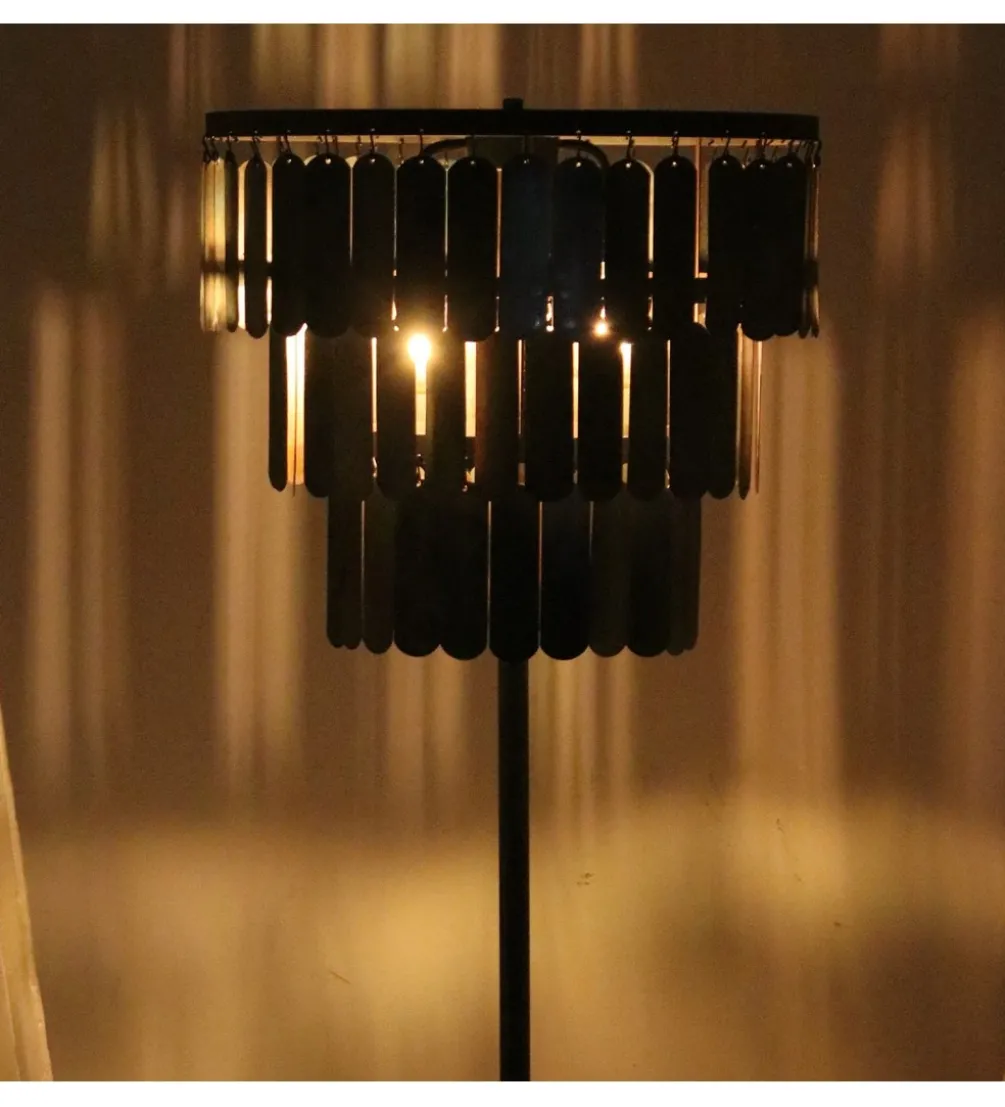 Lampa podłogowa TECHO 150 x 50 cm czarna