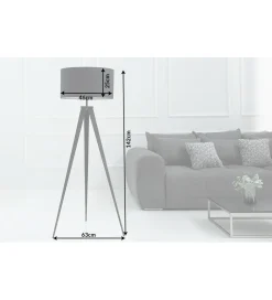 Lampa podłogowa Tripod czarna