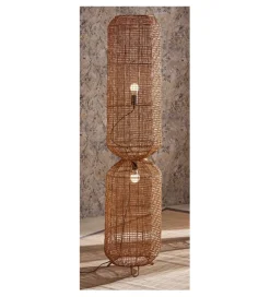 Lampa stojąca Aurora ratan 36 cm