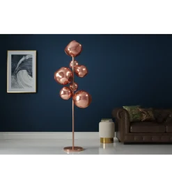 Lampa stojąca LIQUID DIAMOND 170 cm stalowa miedź