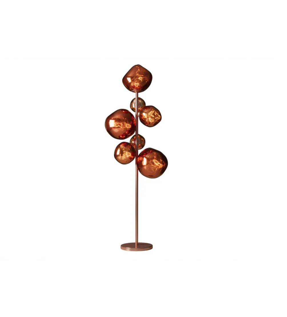 Lampa stojąca LIQUID DIAMOND 170 cm stalowa miedź