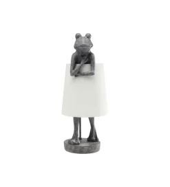 Lampa stołowa Animal Frog 58 cm szaro biała