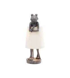 Lampa stołowa Animal Frog 58 cm szaro biała