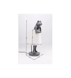 Lampa stołowa Animal Frog 58 cm szaro biała