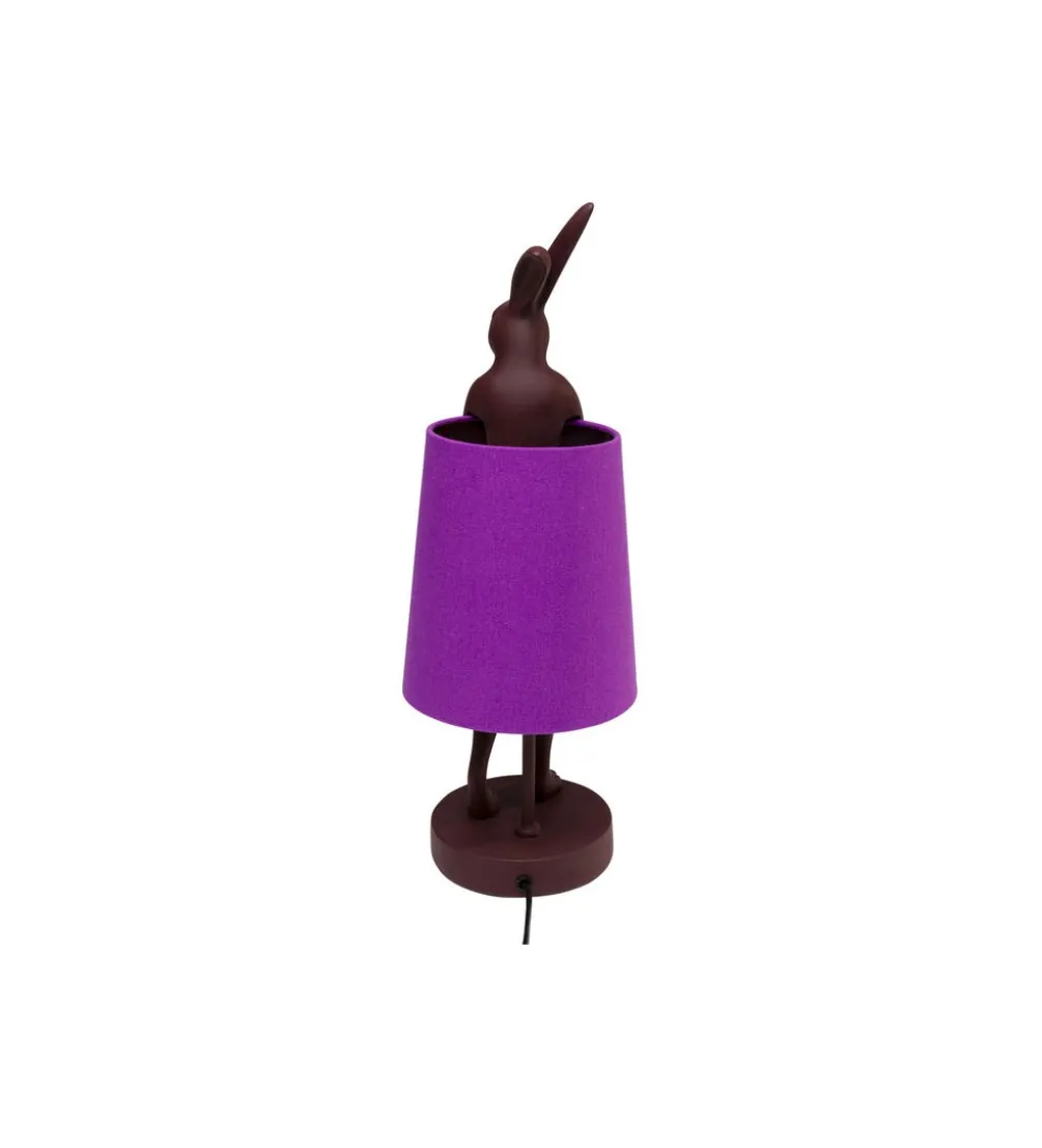 Lampa stołowa Animal Rabbit 50 cm czerwono fioletowa