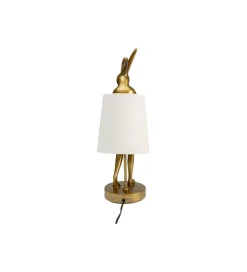 Lampa stołowa Animal Rabbit 50 cm złoto biała